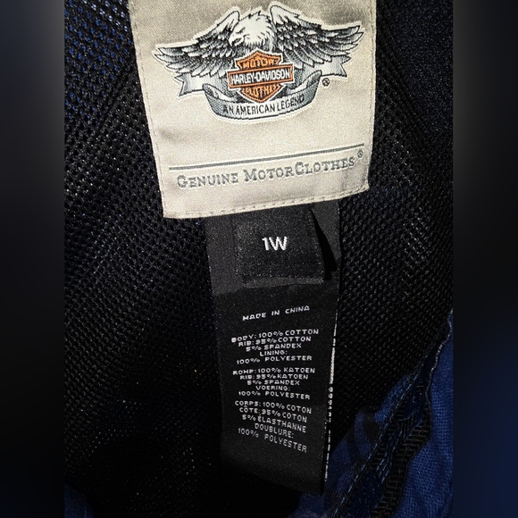 NWOT Harley-Davidson Blue Casual Snap Down Shirt - Picture 4 of 4